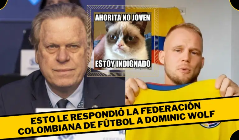La Federación Colombiana de Fútbol le responde así a Dominic Wolf